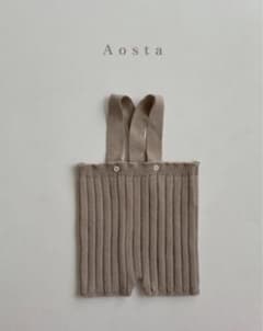 aosta lip knit suspenders ベージュ　Ｌ