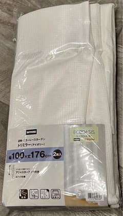 ニトリ　ミラー　レースカーテン　2枚1組　未開封のサムネイル