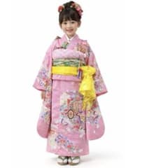 七五三用ピンク花柄着物セット - メルカリ
