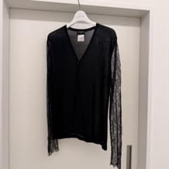 CHANEL シースルー レース カーディガン ブラックのサムネイル