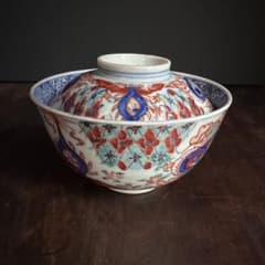 蓋茶碗 富貴長春 古伊万里 色絵 正月 明治期 A - メルカリ