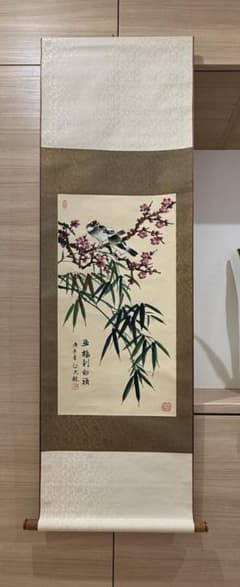 掛軸 鳥と桜のサムネイル