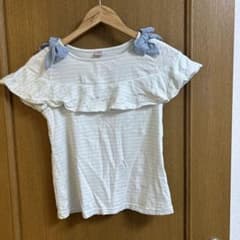 mezzo piano Junior ボーダー フリル Tシャツ Mのサムネイル