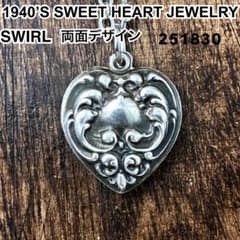 スウィートハートジュエリーSWIRLイニシャル シルバー ヴィンテージネックレス スウィートハートジュエリーSWIRL 渦巻き シルバー ヴィンテージ
