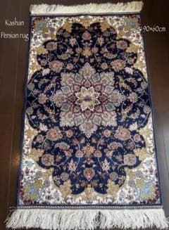 イラン製 ペルシャ絨毯 カシャーン優雅な艶 高密度ロイヤルブルー90
