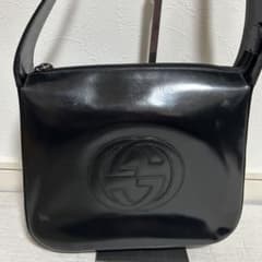 GUCCI インターロッキング エナメル ワンショルダーバッグ ショルダー