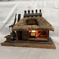 ミニチュア 伝統 藁葺き屋根 古民家 模型 ジオラマ 民芸品 和