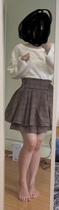 白ニット スカート　セット売り(単品購入可能)のサムネイル