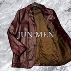 JUN MEN ジュンメン レザージャケット テーラードジャケット 牛革 M JUN MEN ジュンメン レザージャケット テーラードジャケット 牛革 M