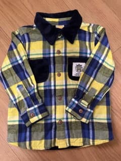 mou jonjon裏起毛チェック柄シャツのサムネイル