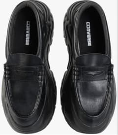 CONVERSE 厚底ローファー ブラック　27.0cmのサムネイル