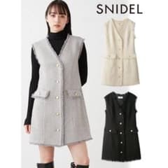 SNIDEL ツイードノースリーブミニワンピースのサムネイル