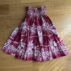 パウスカート フラダンス用 ボルドー系 花柄のサムネイル