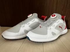 PUMA IGNITE ゴルフシューズ ホワイト/グレー/レッドのサムネイル
