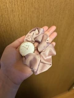 腕時計付きシュシュ ピンクゴールドのサムネイル