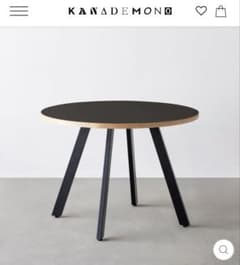 KANADEMONO ブラック カフェテーブル85センチ KANADEMONO ブラック カフェテーブル85センチ 値下げ中 - メルカリ