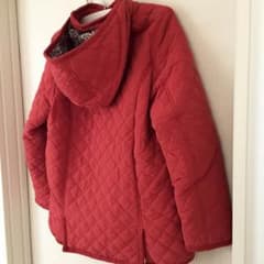 JDB様専用ページです♡美品★小花柄裏地★キルティング・フードコート★オレンジ色のサムネイル
