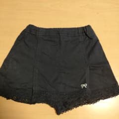 HUSHHUSH　黒 レース付きハーフパンツ リボン刺繍のサムネイル