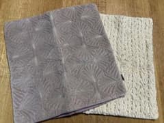 フランフラン クッションカバー 未使用品　ピンク　オレンジ寄りのベージュラメ入り