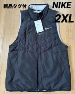 2XL ☆新品 ナイキ ランニングベスト メンズ ブラック Therma-FIT