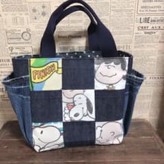 ハンドメイド　パッチワークトートバッグ☆スヌーピーのサムネイル