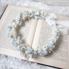ベビー＆キッズ用花冠 white/paleblueのサムネイル
