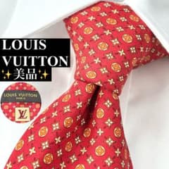 LOUIS VUITTON LV ルイヴィトン 美品 ネクタイ モノグラム 赤 - メルカリ