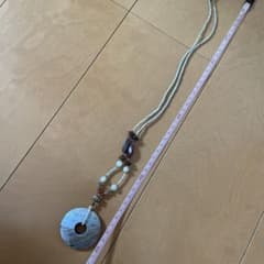 アジアン風　円形ペンダント ネックレス 約40cmのサムネイル