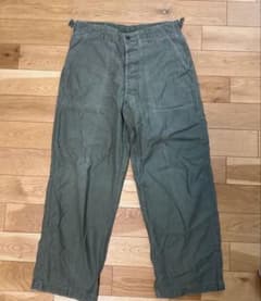 【初期型アジャスター】50s usarmy ベイカーパンツ ファティーグ米軍実物 初期型 50s usarmy ベイカーパンツ ファティーグ 米軍実物