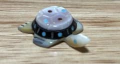 【25年前の逸品】ズニ族 タートル 亀 フェティッシュ サイン有 インディアン 25年前の逸品】ズニ族 タートル 亀 フェティッシュ サイン有