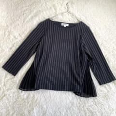 MICHEL KLEIN ミッシェルクラン プリーツ ブラウス 38 ブラック