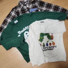 Lee はらぺこあおむしトレーナーとチェックシャツセットのサムネイル