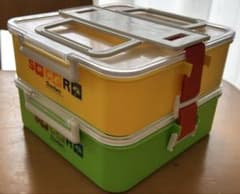 SOCOR Familyna 2段弁当箱 イエロー グリーンのサムネイル
