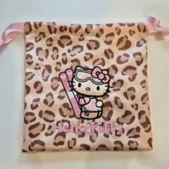 ハローキティ 巾着袋 レオパード柄 スキーのサムネイル