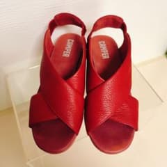 CAMPPER 赤 レザー コンフォートサンダルのサムネイル