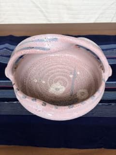 桔梗屋窯小三郎作持ち手付き菓子鉢茶道箱無し - メルカリ
