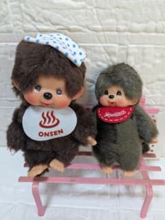 モンチッチ 温泉テーマ ぬいぐるみとSSサイズのキーチェーン2点セット