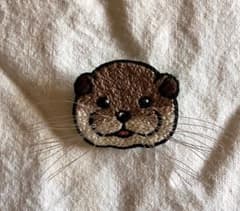 POCORUTE POCOCHIRU　かわうそ　刺繍ブローチ　ポコルテ ポコチルのサムネイル