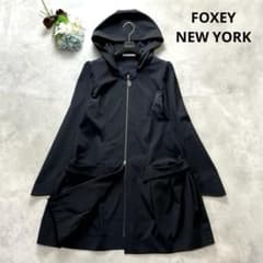 大きいサイズ✨フォクシー レイニーコクーンコート 濃紺 42 XLサイズ フード 大きいサイズ✨フォクシー レイニーコクーンコート 濃紺 42 XLサイズ