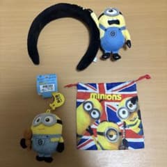 USJ ミニオン ボブ マスコット カチューシャ 巾着　3点セットのサムネイル
