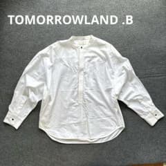 ほぼ新品✨TOMORROWLAND .B ドット スタンドカラーシャツ 白 - メルカリ