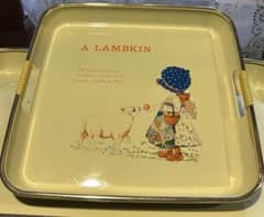 A LAMBKIN 昭和レトロなイラスト入りトレイ