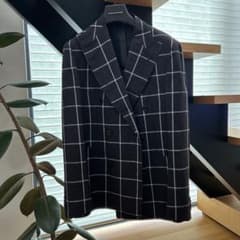 TAGLIATORE ダークグレー チェック柄 ジャケット - メルカリ