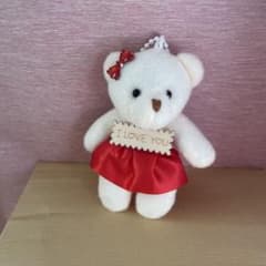 I LOVE YOU テディベア マスコット ぬいぐるみのサムネイル
