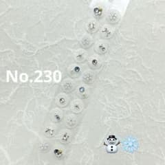 耳ツボジュエリー　雪の結晶　冬　ブルー