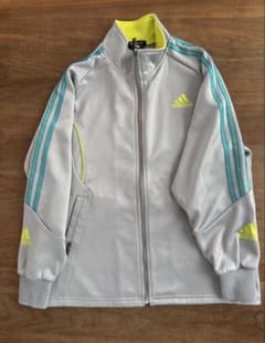 adidas ジャージ 140 ジップアップジャケット グレーのサムネイル