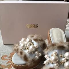 桃華さま専用♡FURFUR パールファーサンダルのサムネイル