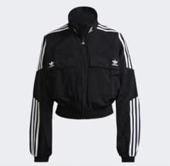 adidas アディダス　トラックトップ　ジャケット　ショート丈　ブラックのサムネイル