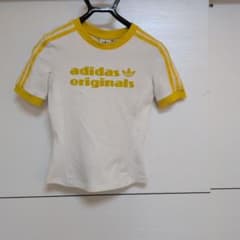 古着　adidas originals Tシャツ ホワイト イエローのサムネイル