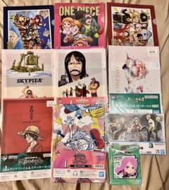 ワンピース 一番くじ クリアファイル タオル コースター 色紙 10点
